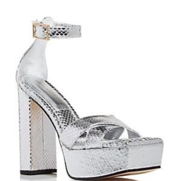 Good American Silver High Heels Platform - Picture 2 of 2